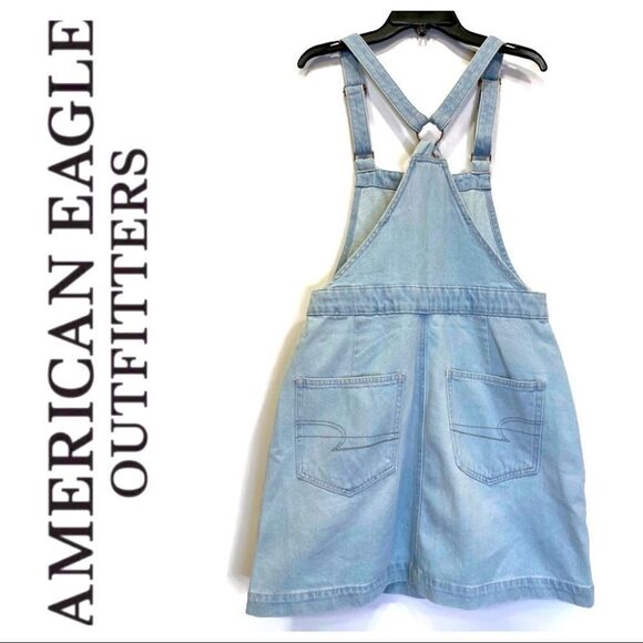 American Eagle Denim Skirt Overall Light Wash Size Small NWOT - Picture 5 of 8